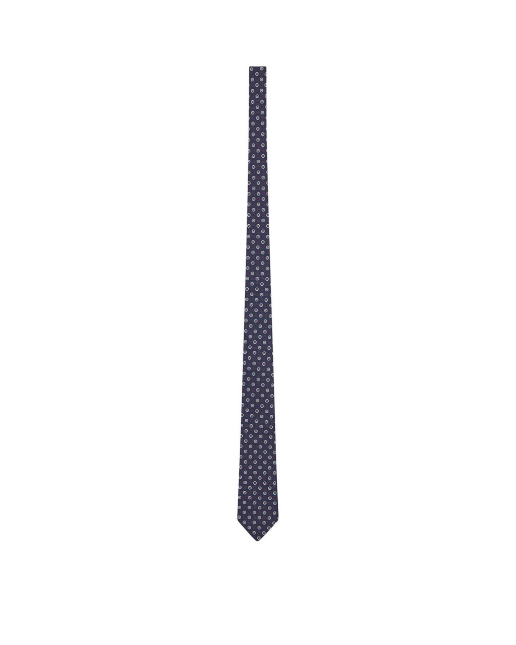 Saint Laurent White Silk Circle Motif Tie for men
