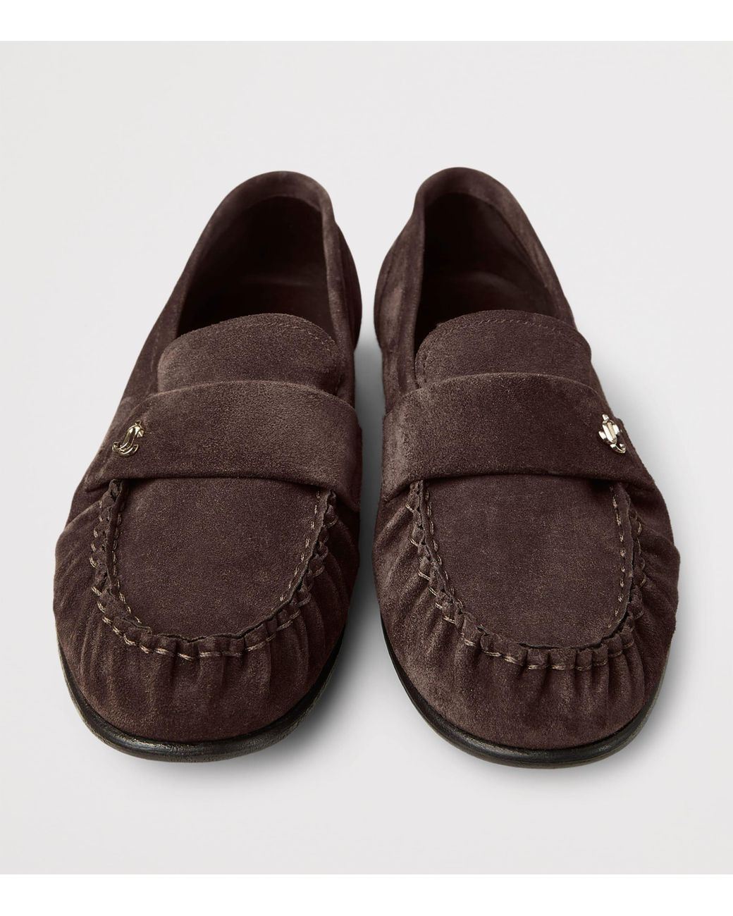 Jimmy Choo Brown Ellis Suede Loafers