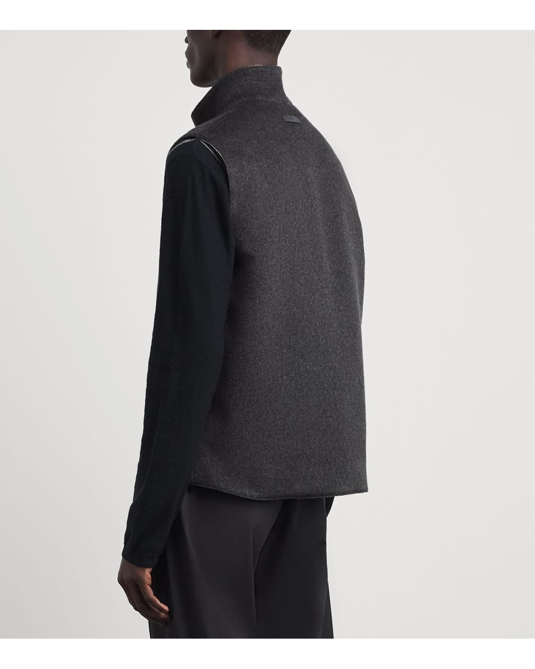 Lardini Blue Virgin Wool-Cashmere Gilet for men