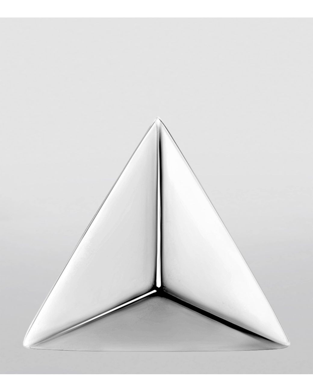 Maria Tash Metallic Faceted Triangle Threaded Stud Earring