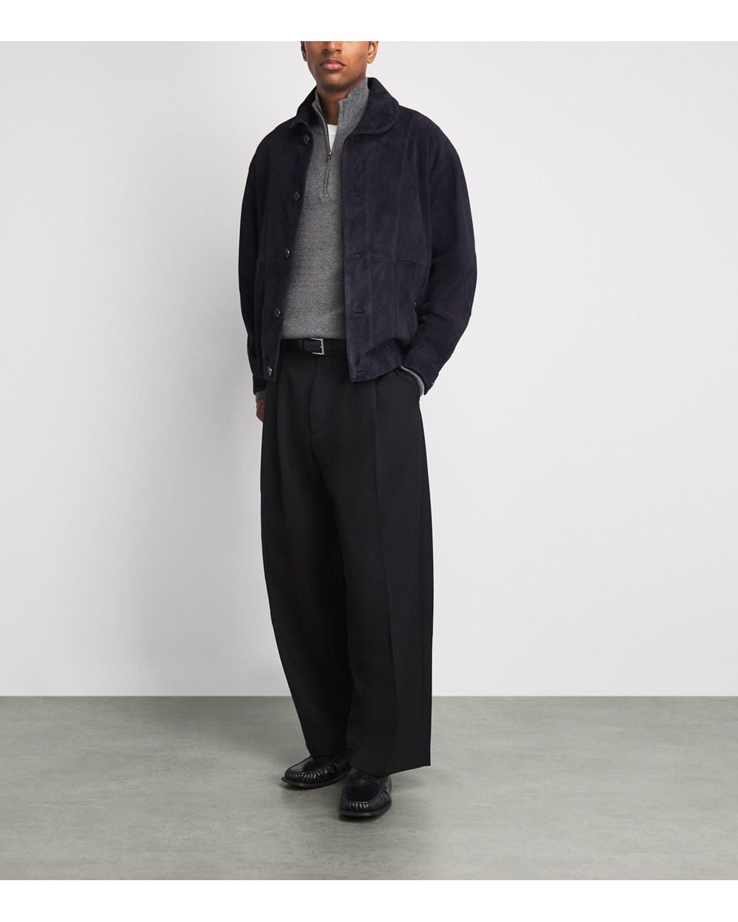 Arma Blue Lamb Suede Plato Jacket for men