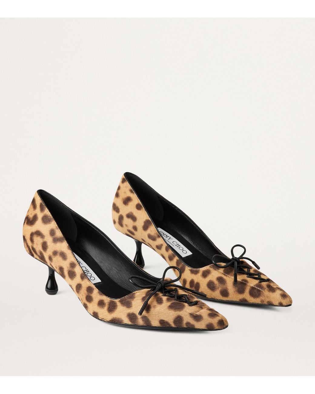 Jimmy Choo Natural Scarlett 50 Leather Leopard Pumps