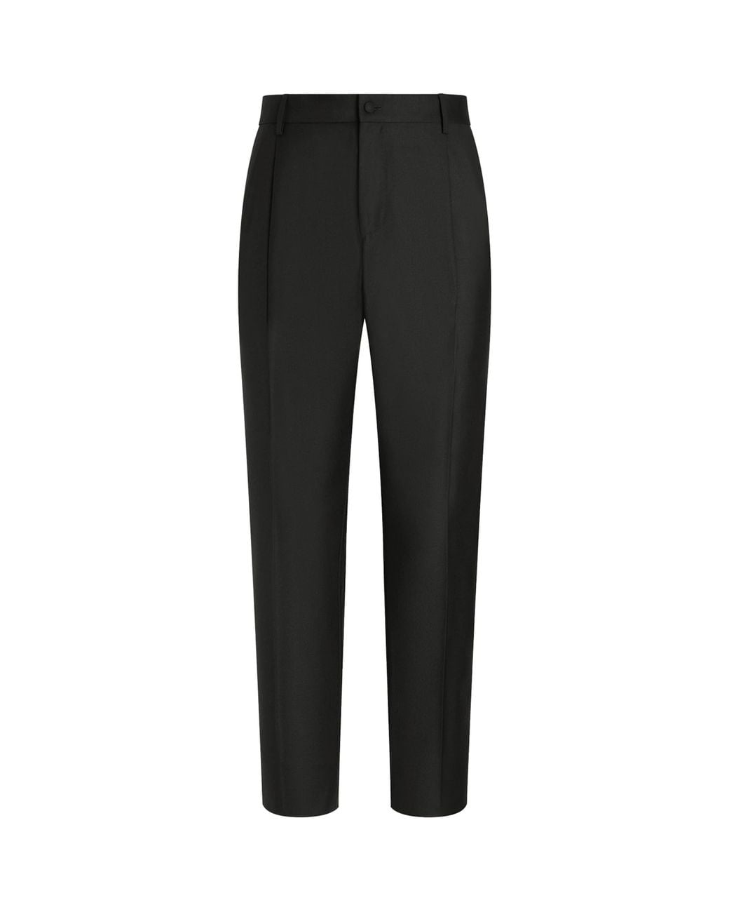 Dolce & Gabbana Black Virgin Wool Tailored Trousers for men