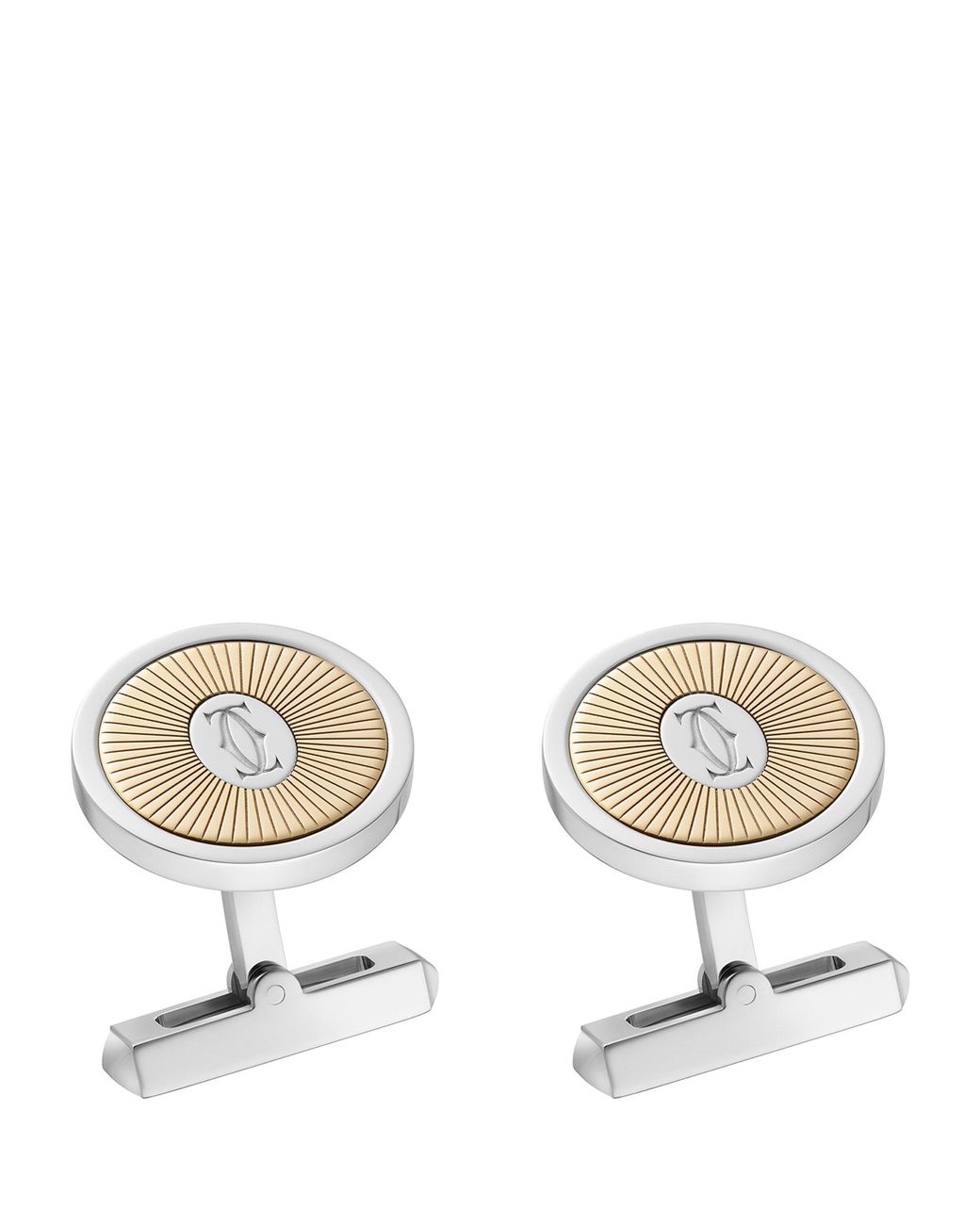 Cartier Metallic Sterling And Double C De Cufflinks for men
