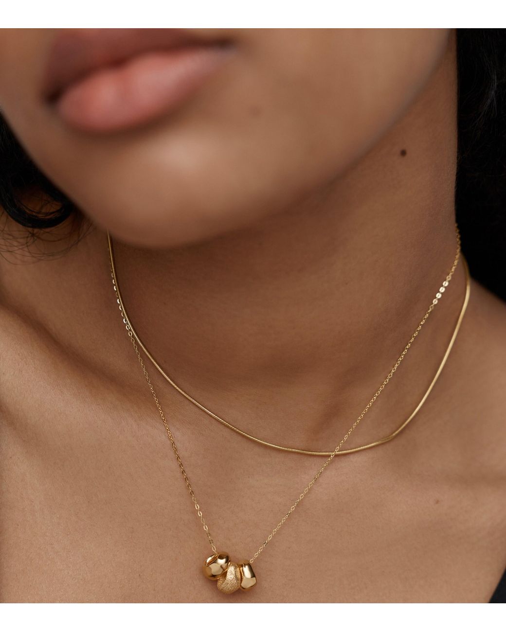 Monica Vinader Metallic Vermeil Antica Pendant Neclace