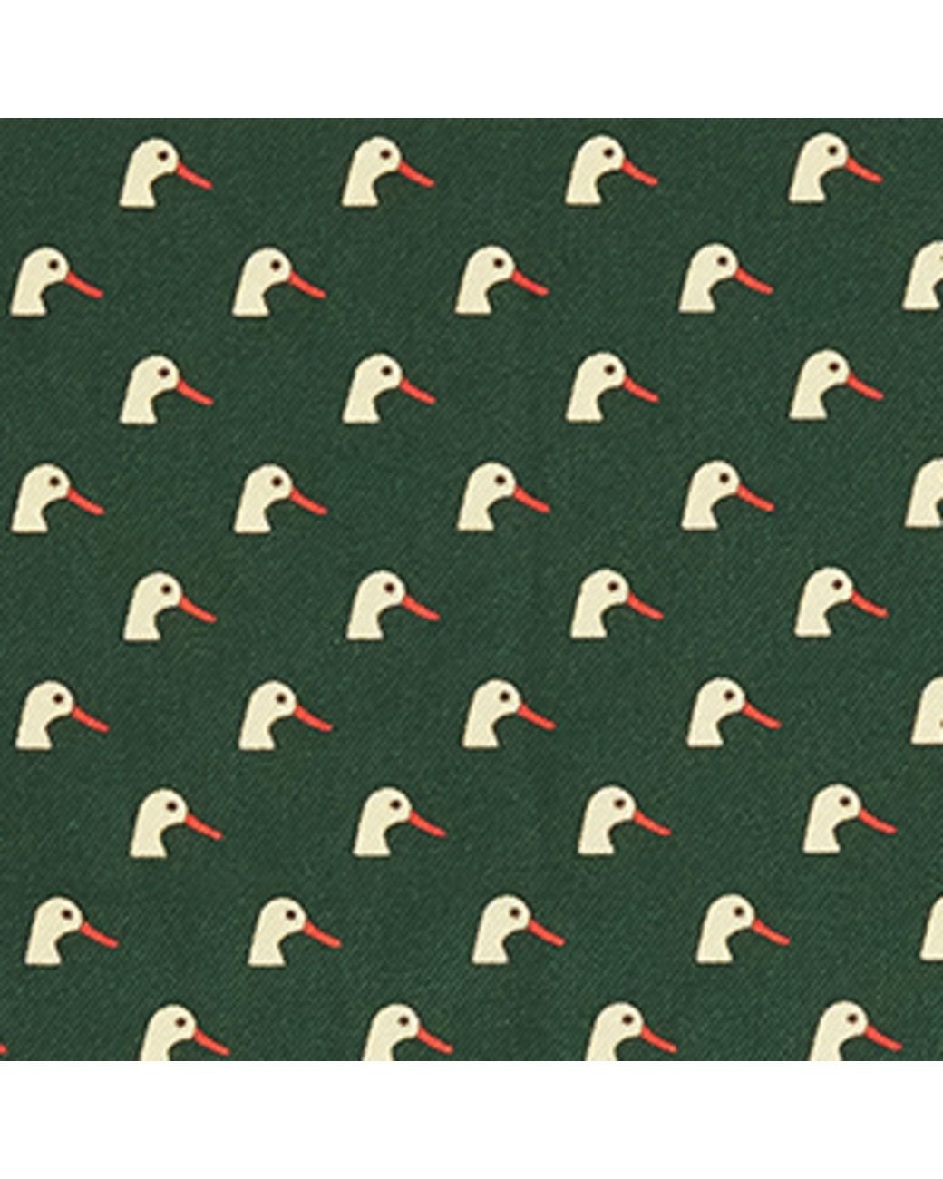 James Purdey & Sons Green Silk Dapper Duck Pocket Square for men