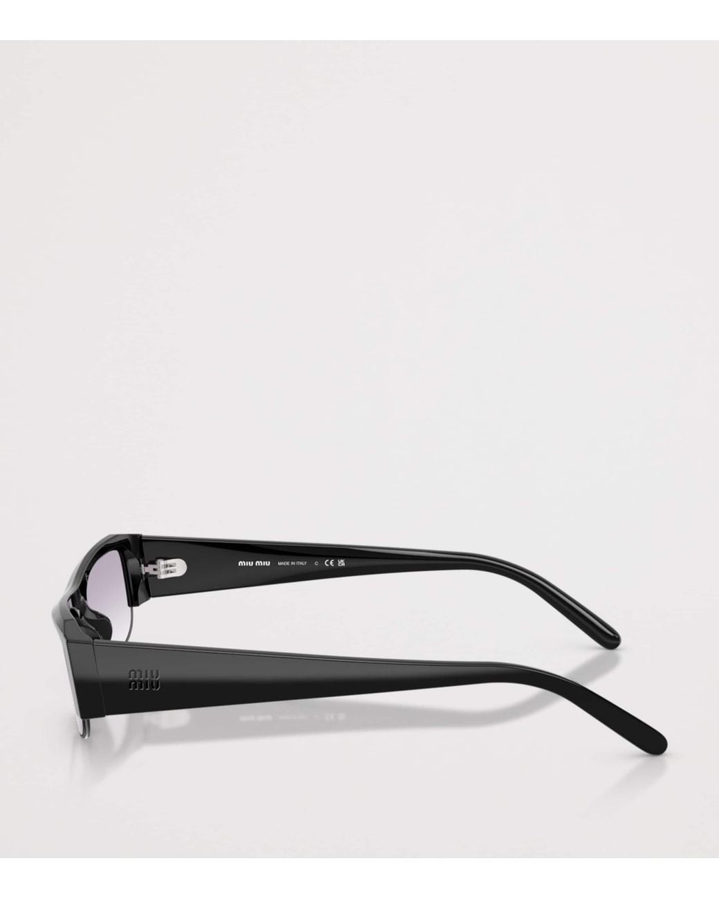 Miu Miu Black Acetate Vedette Sunglasses