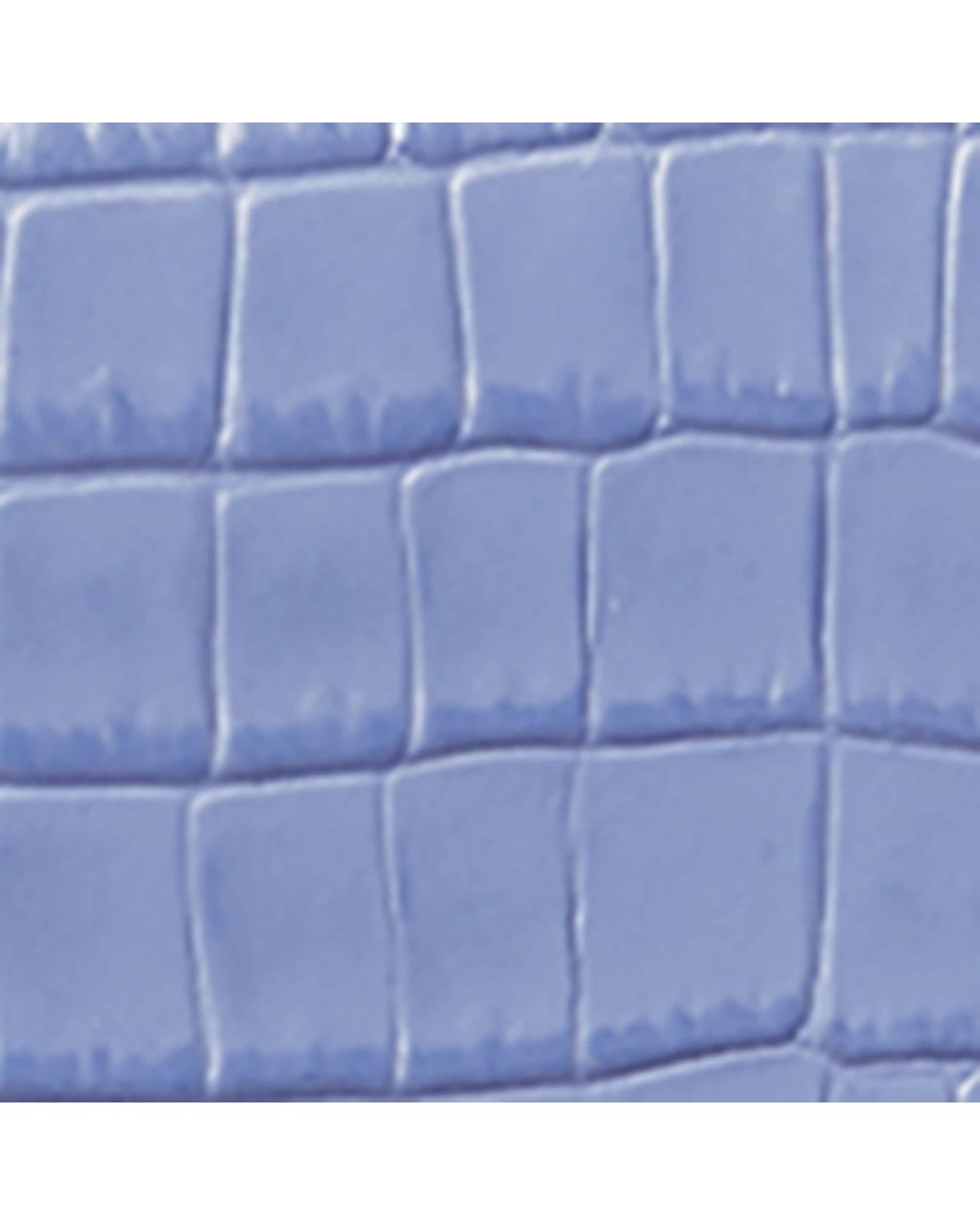 Aspinal Blue Leather Croc-Embossed Portobello Cross-Body Bag