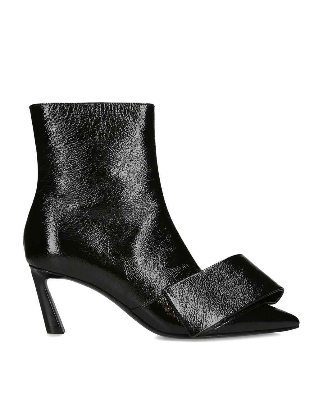 Givenchy Black Leather Twisted Ribbon Ankle Boots 65