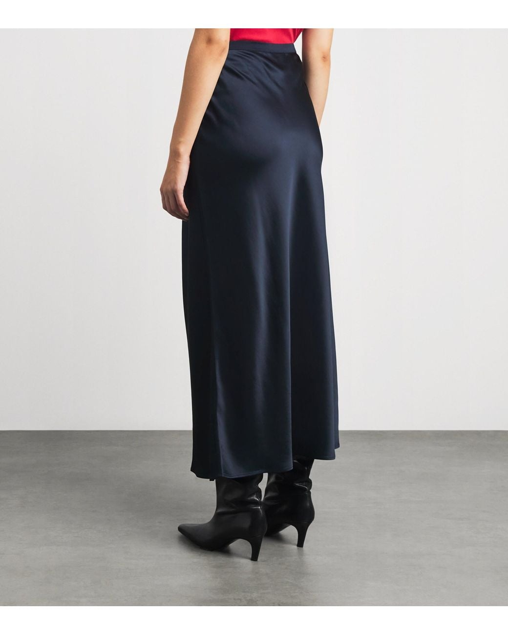 Anine Bing Blue Silk Bar Maxi Skirt
