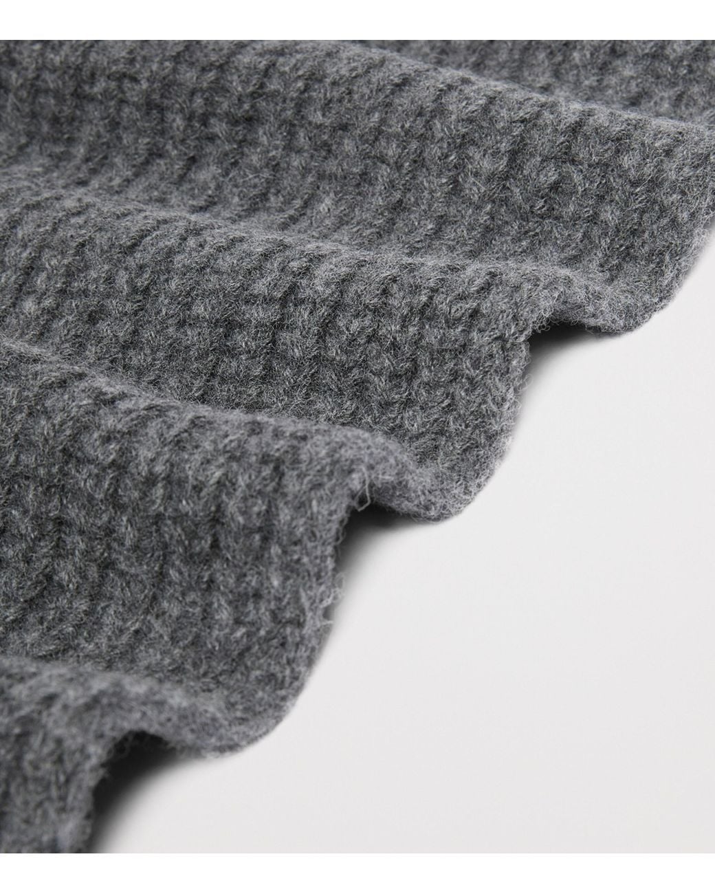 Weekend by Maxmara Gray Virgin Wool Initial Scarf