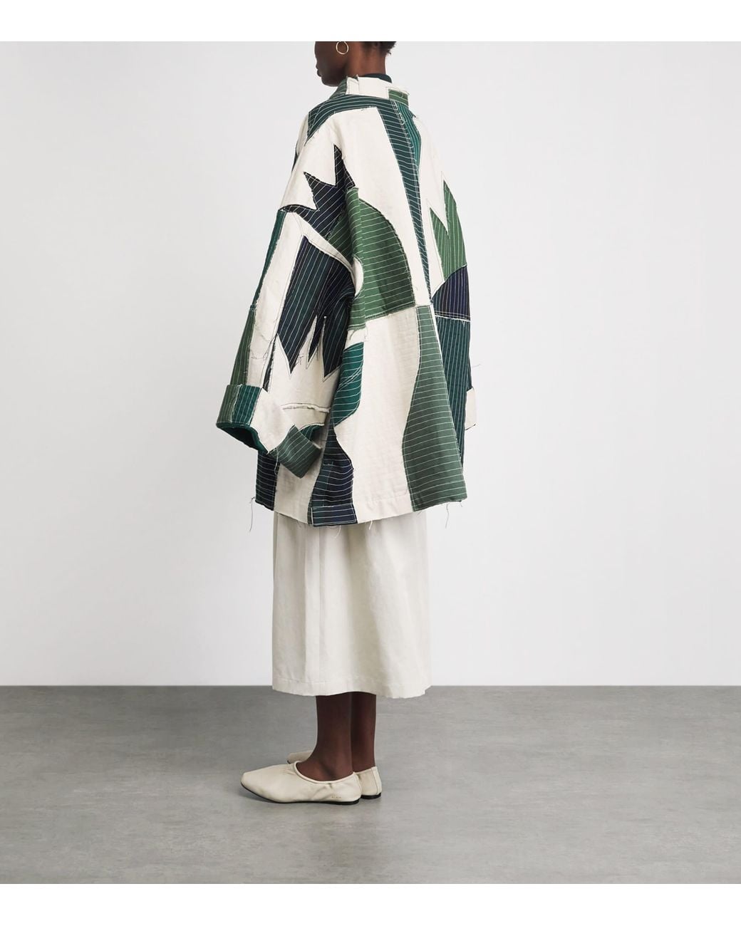 The Cloth Green Patchwork Moko Jumbie Jacket