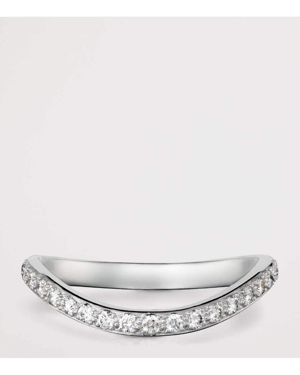 Cartier Metallic Platinum And Diamond Trinity Ruban Wedding Band