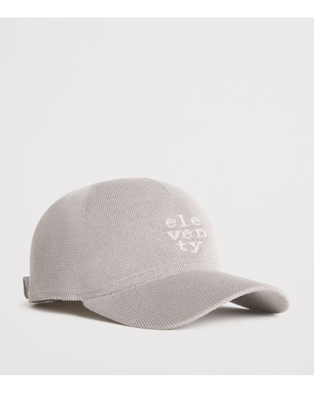 Eleventy Gray Cotton-Blend Logo Baseball Cap