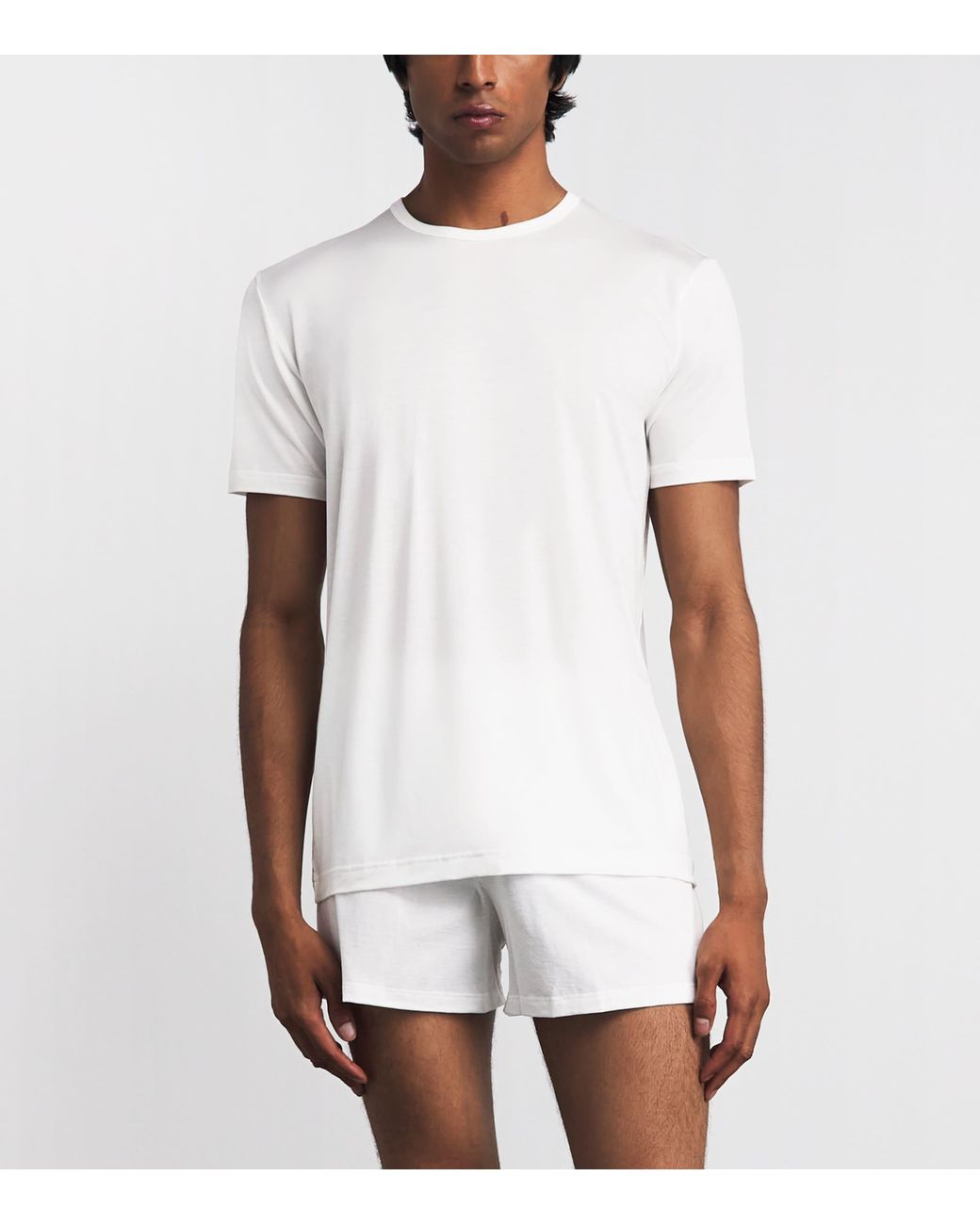 Sunspel White Stretch-Tencel T-Shirt for men
