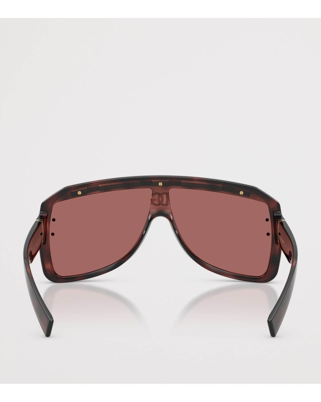 Dolce & Gabbana Brown Wrap-Around Pilot Sunglasses