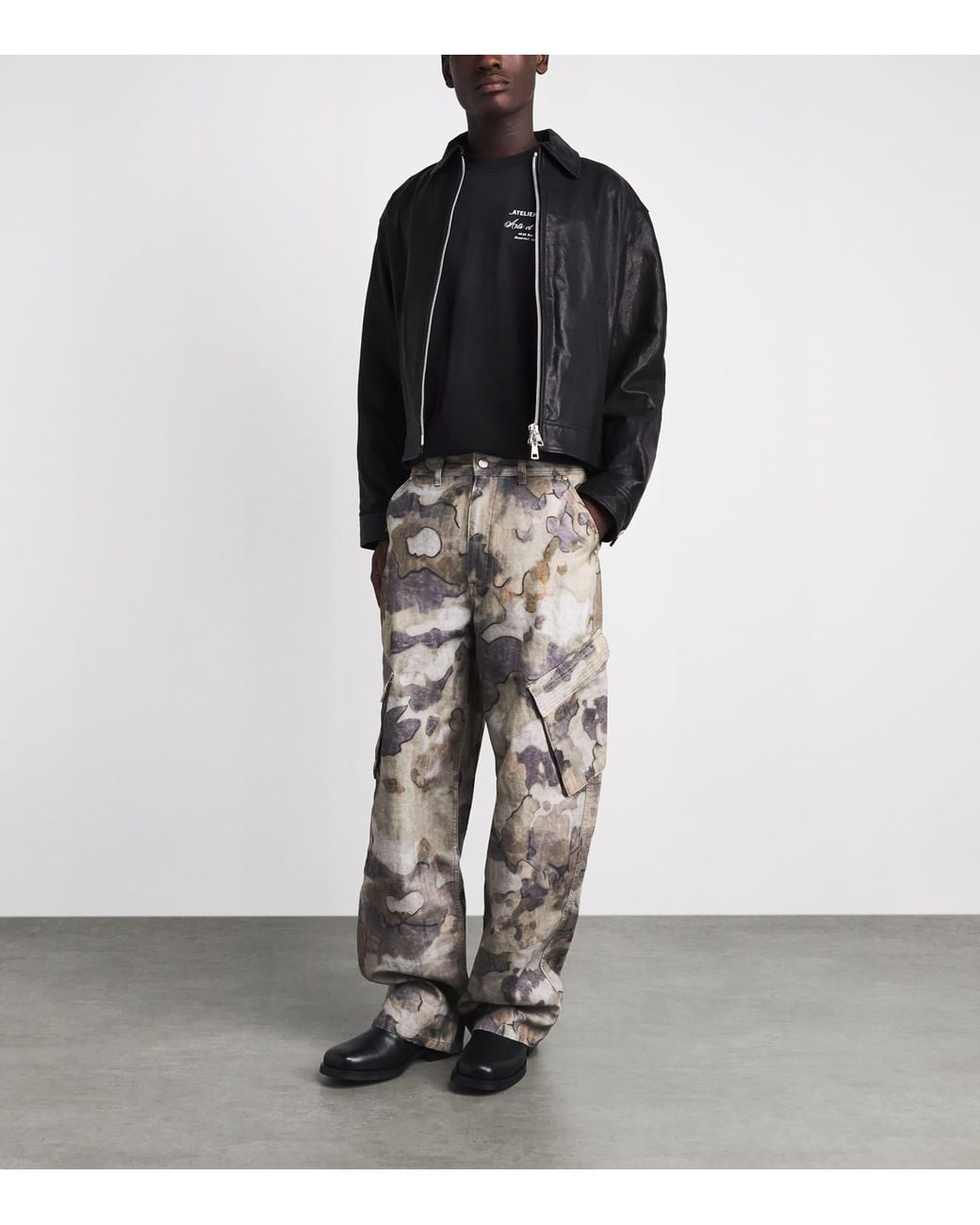 DOMREBEL Black Cotton Arts Vetements T-Shirt for men