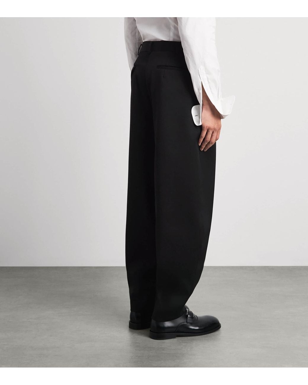 Comme des Garçons Black Wool Pleated Trousers for men