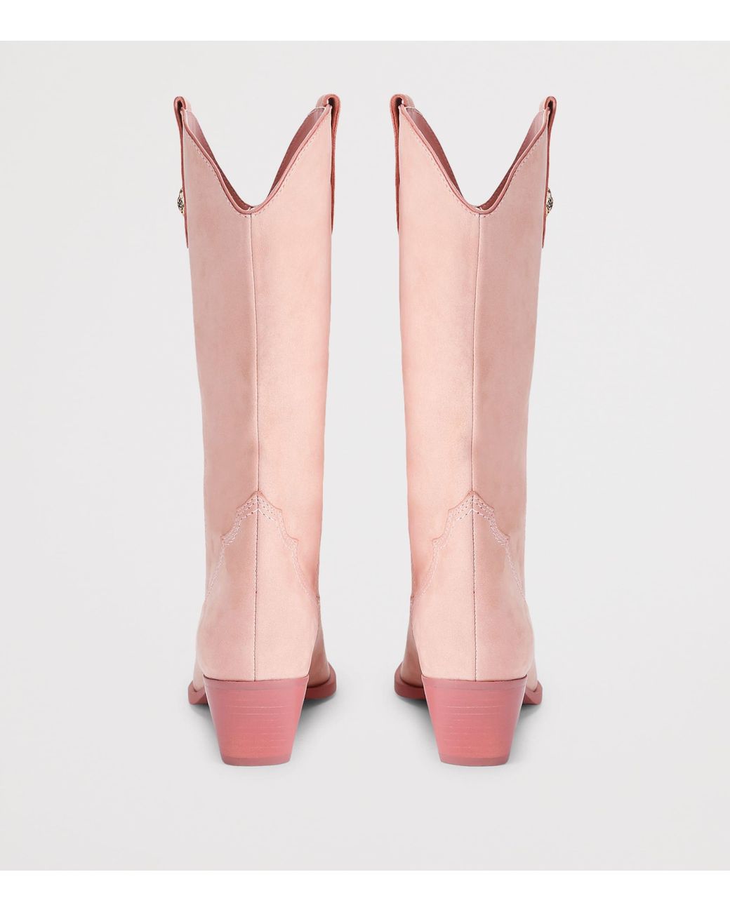 Kurt Geiger Pink Suede Kurt's Cabana Kiss Cowboy Boots