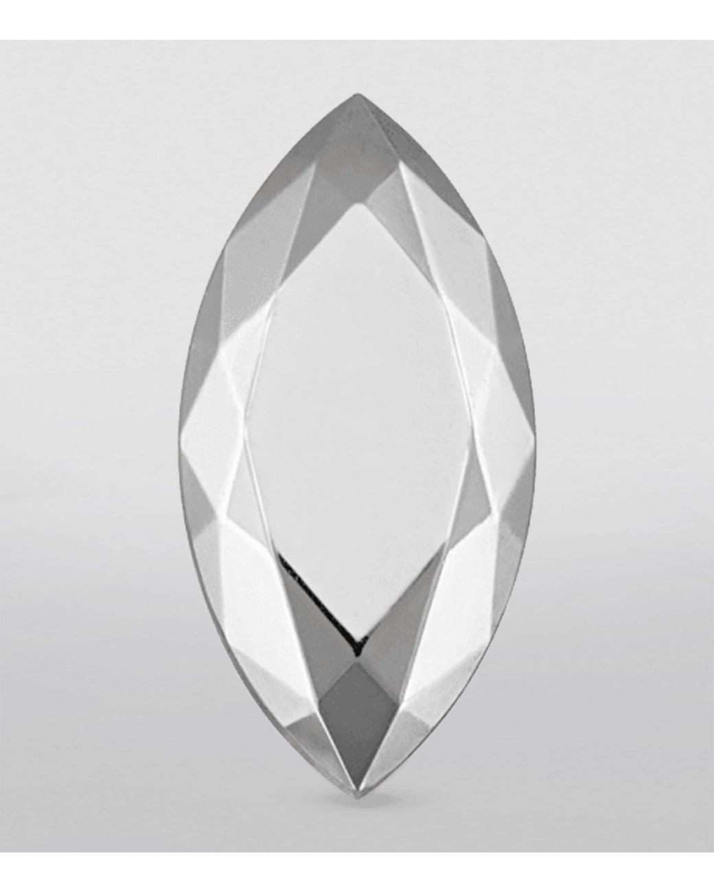 Maria Tash Metallic Faceted Marquise Threaded Stud Single Earring