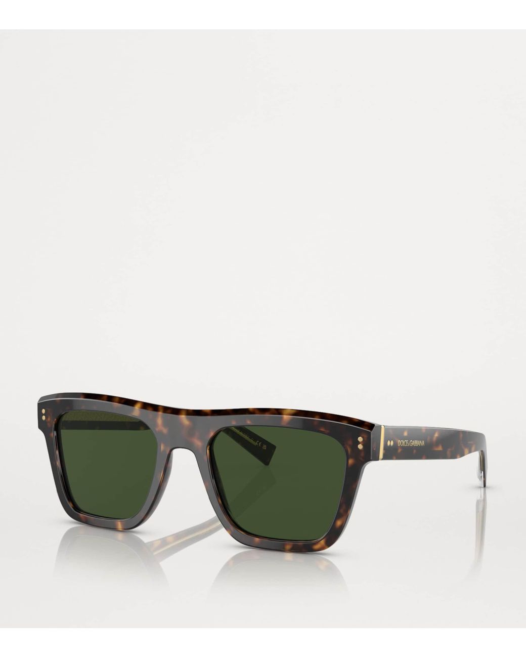 Dolce & Gabbana Green Acetate Square Domenico Sunglasses for men