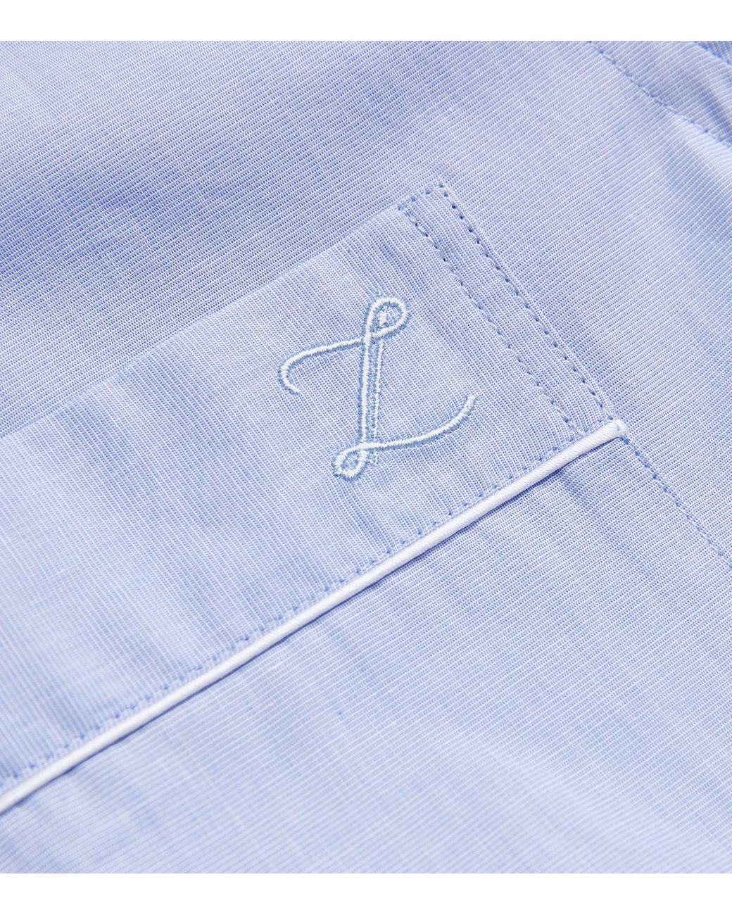 Zimmerli of Switzerland Blue Cotton Pyjama Set for men
