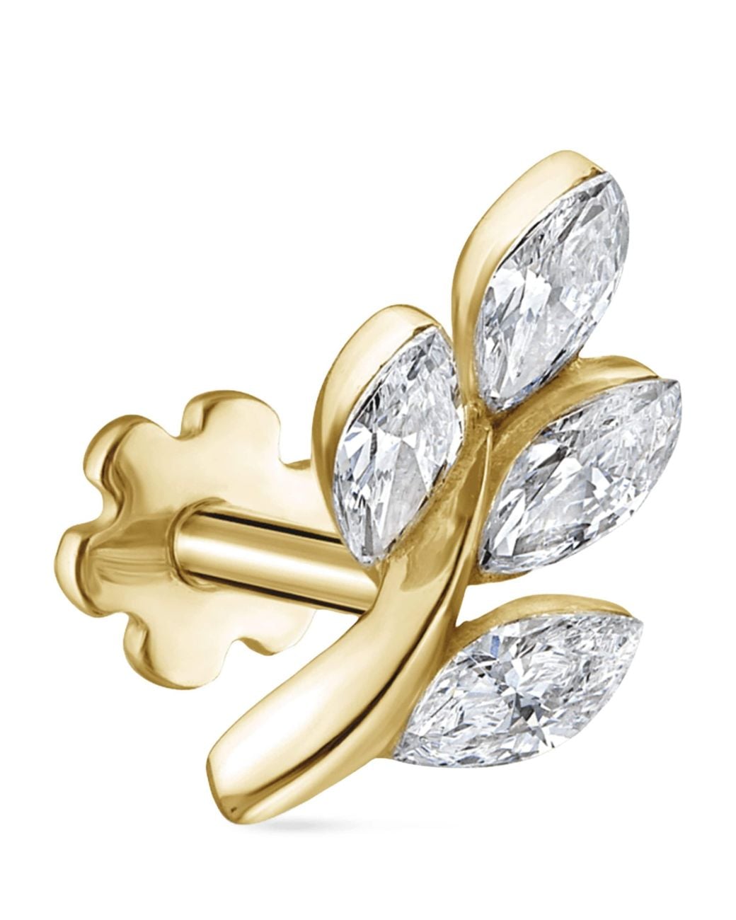 Maria Tash Metallic Diamond Vine Threaded Stud Earring