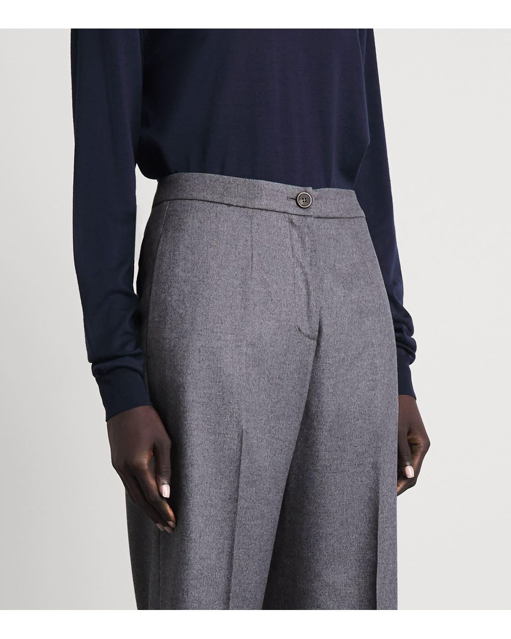 Colombo Gray Cashmere Straight Trousers