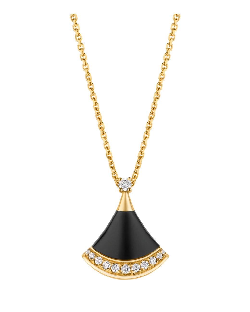 BVLGARI Metallic Divas' Dream 18Ct- Onyx And 0.10Ct Brilliant-Cut Diamond Necklace