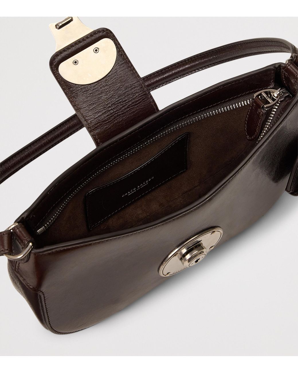 Ralph Lauren Brown Small Calfskin Ricky Shoulder Bag