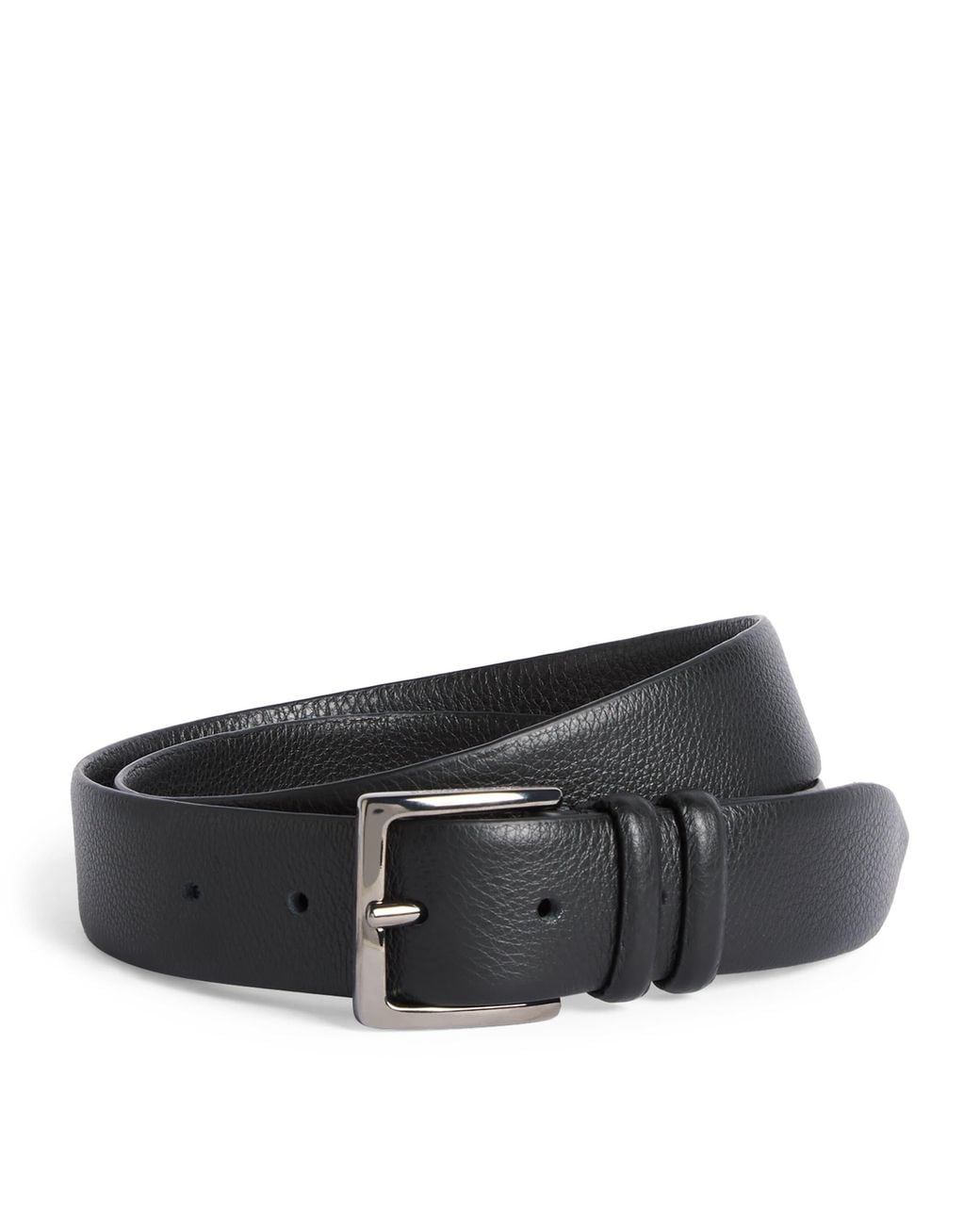 Jacob Cohen Black Leather Buckle Belt for men