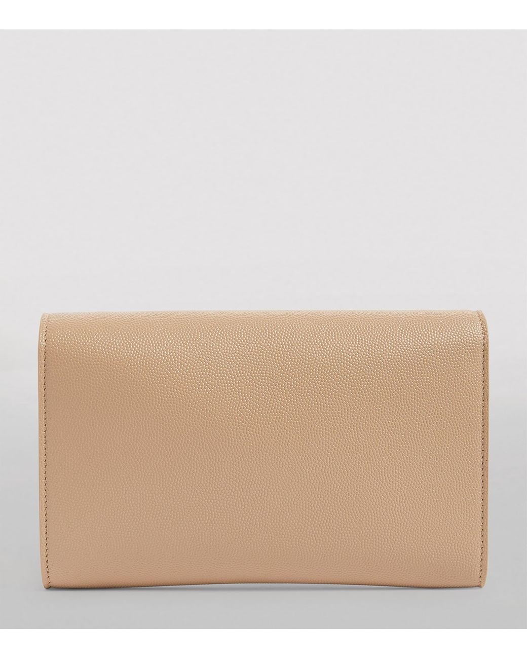 Saint Laurent Natural Small Envelope Monogram Matelassé Leather Shoulder Bag