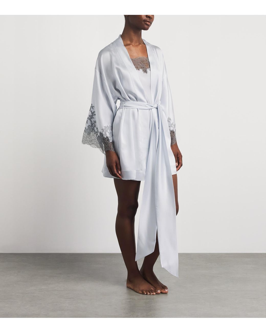 Carine Gilson Blue Short Silk Cérès Robe