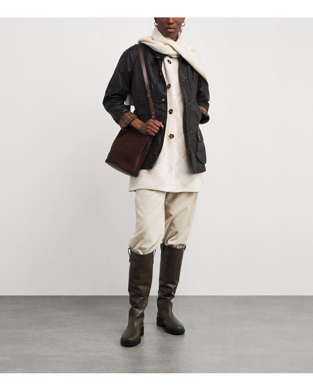 Barbour Black Waxed Beadnell Jacket