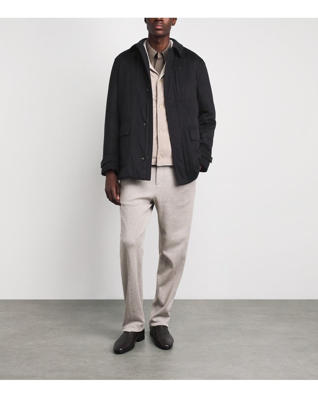 N.Peal Cashmere Blue Cashmere Weekend Coat for men
