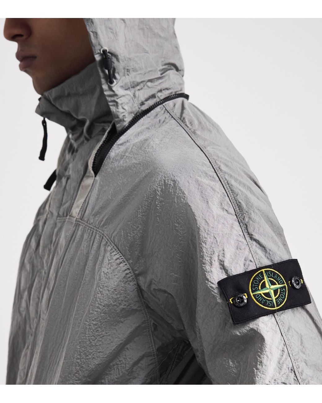 Stone Island Gray Nylon Watro-Tc Jacket for men