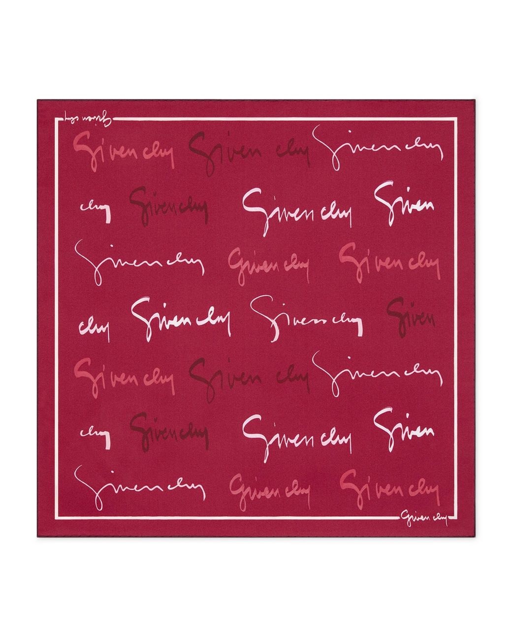 Givenchy Red Small Silk Signature Scarf