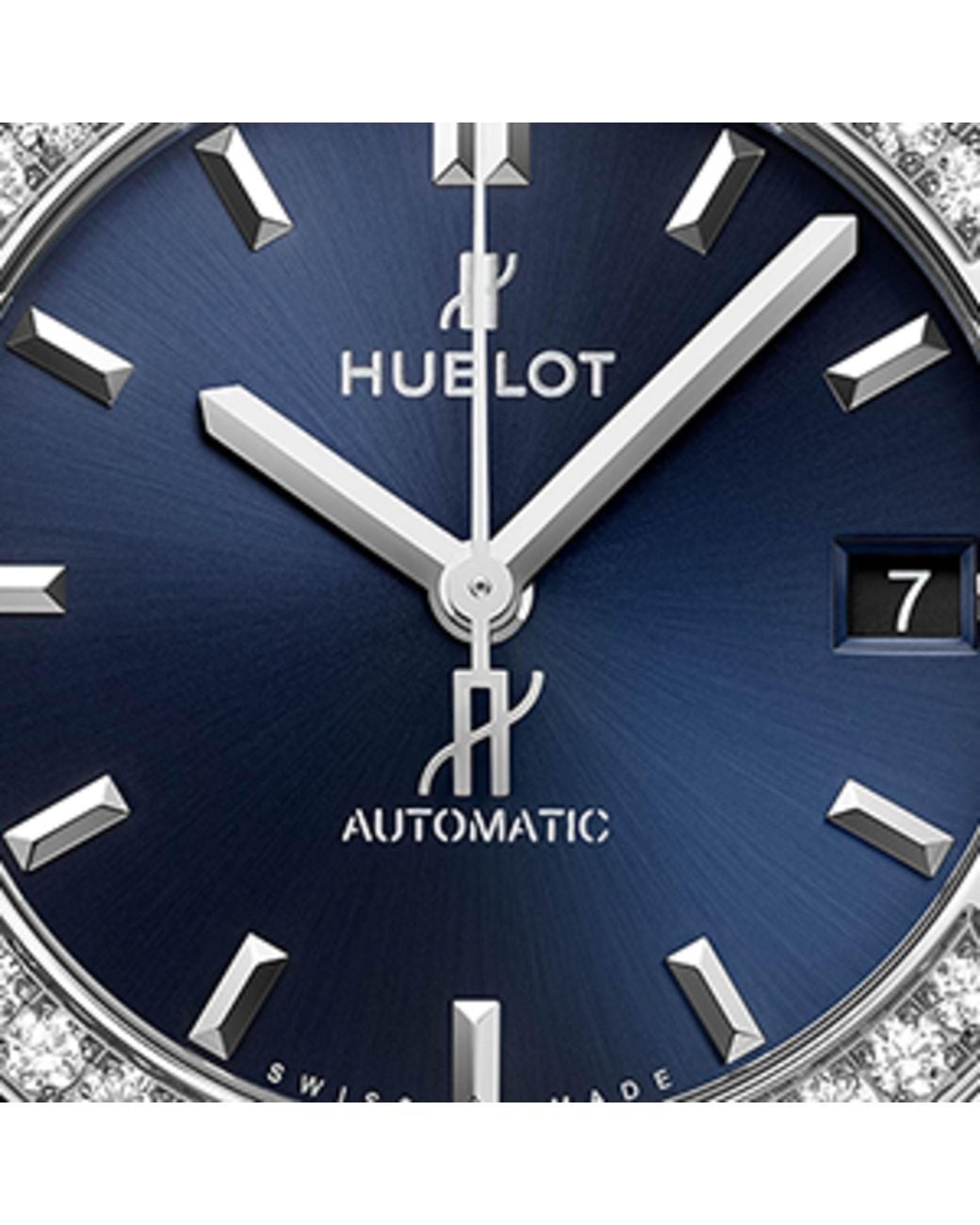 Hublot Blue Titanium And Diamond Classic Fusion Watch
