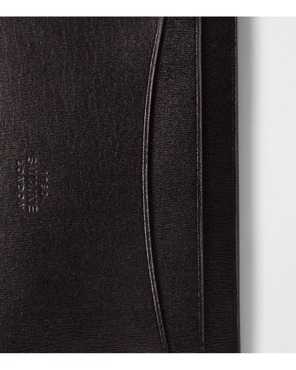 Swaine Black Leather Card Holder for men