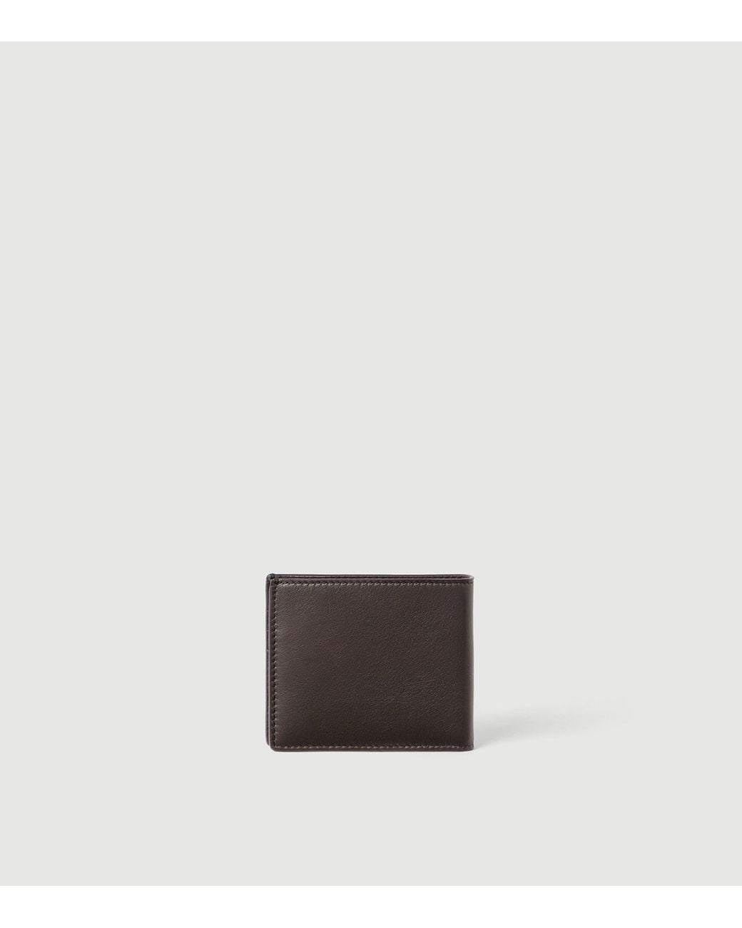 Brunello Cucinelli Black Leather Bifold Wallet for men