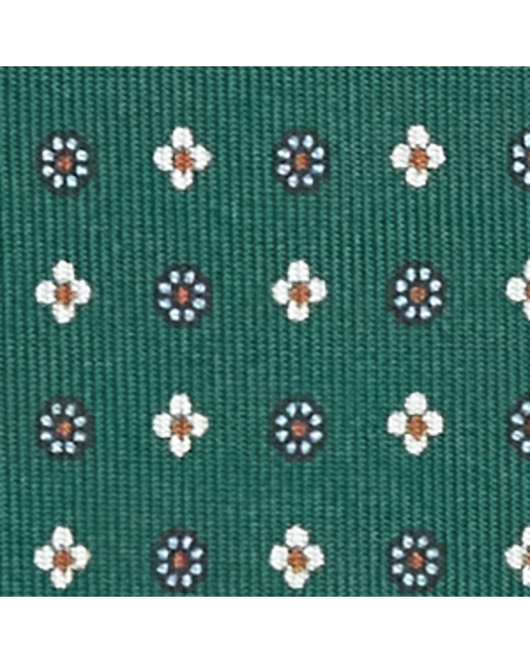 E.MARINELLA Green Silk Floral Tie for men