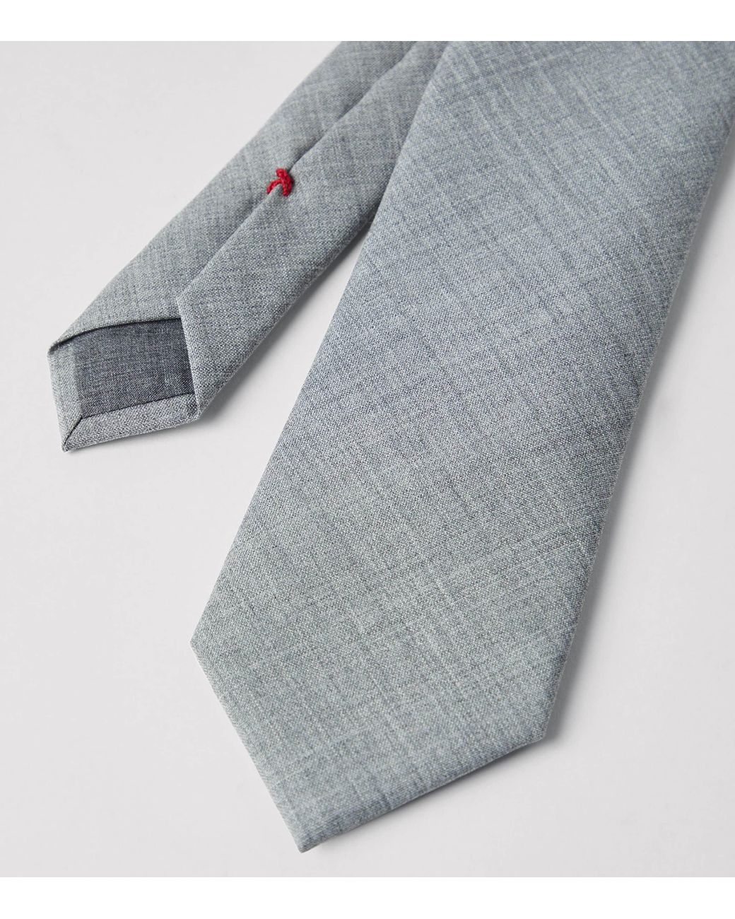 Brunello Cucinelli Gray Virgin Wool Tie for men