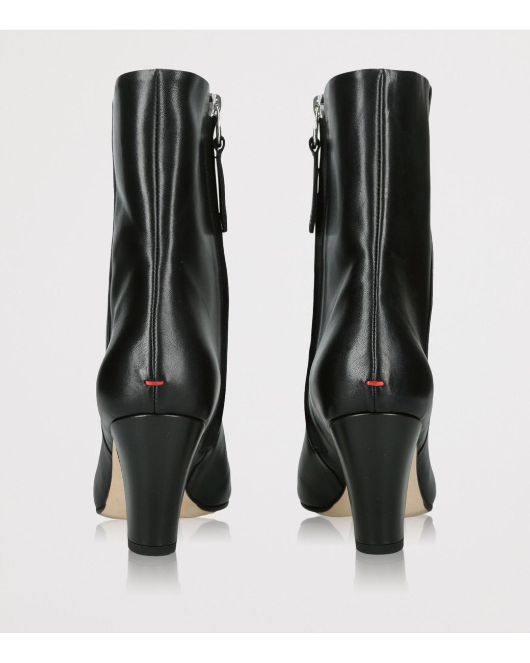 Aeyde Black Leather Maris Ankle Boots 75