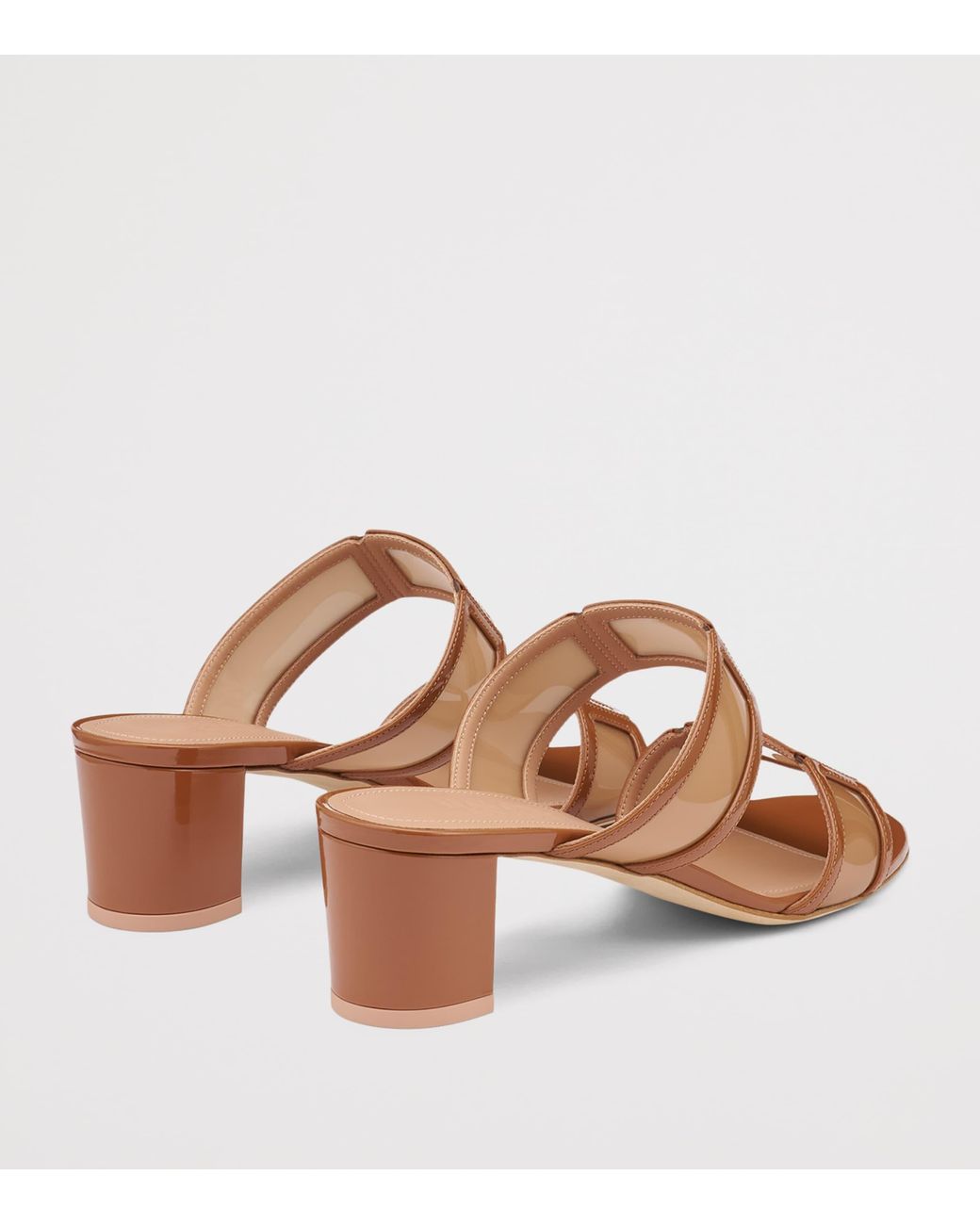 Malone Souliers Brown Leather And Pvc Loulou Heeled Mules 45