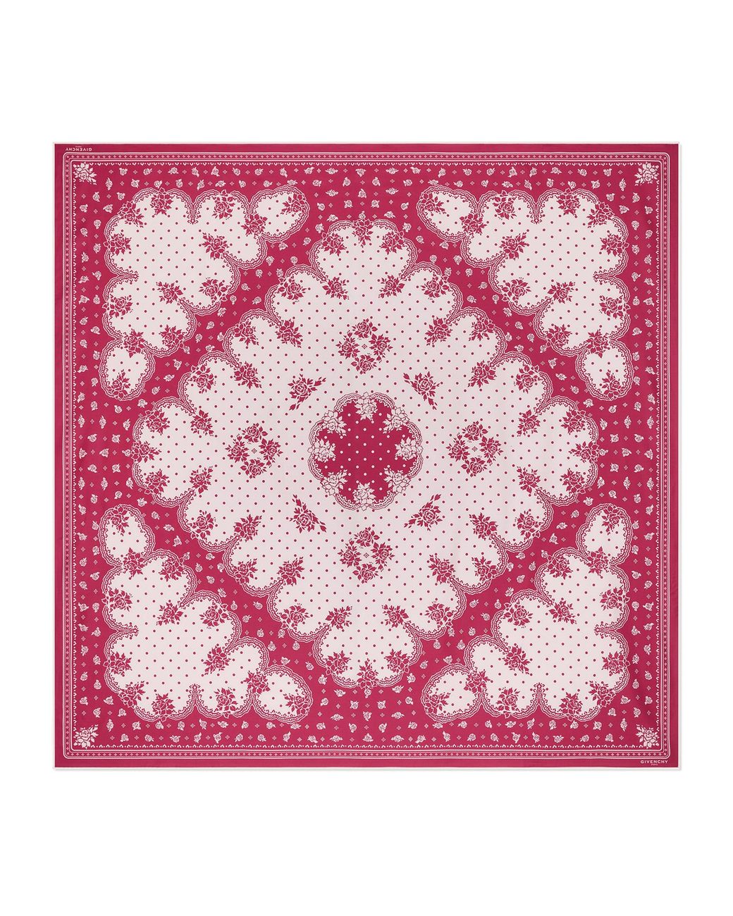 Givenchy Pink Cotton-Silk Printed Shawl