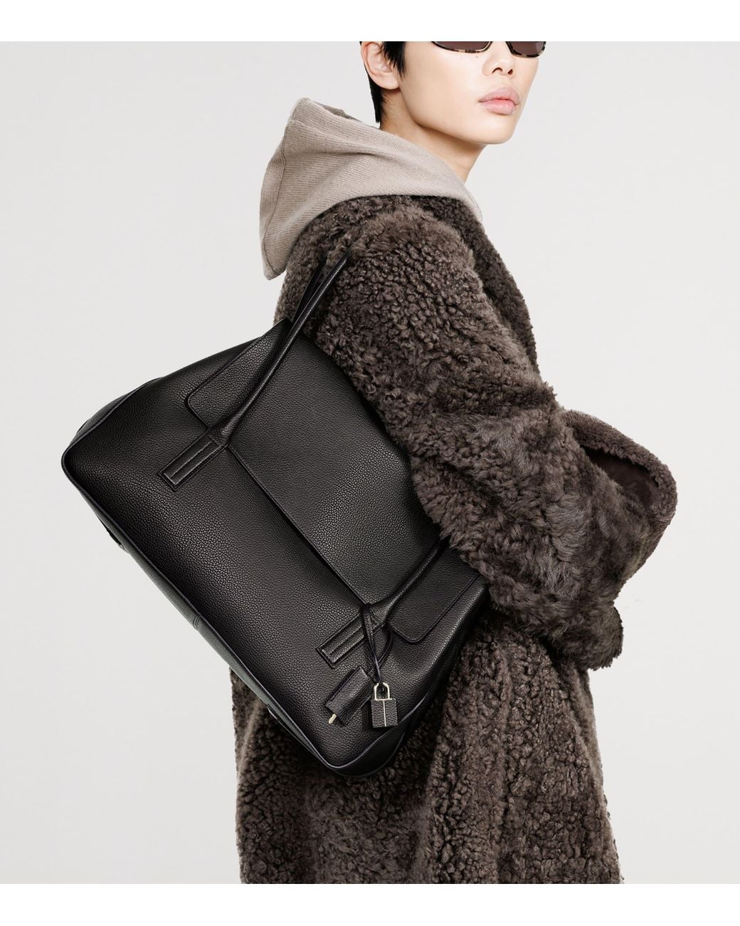 Tom Ford Black Leather Eclipse Shoulder Bag