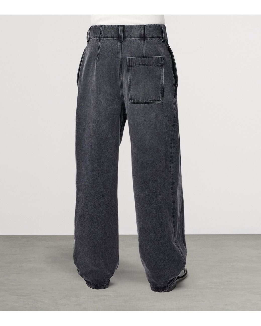 Loewe Gray Pleated Jeans for men