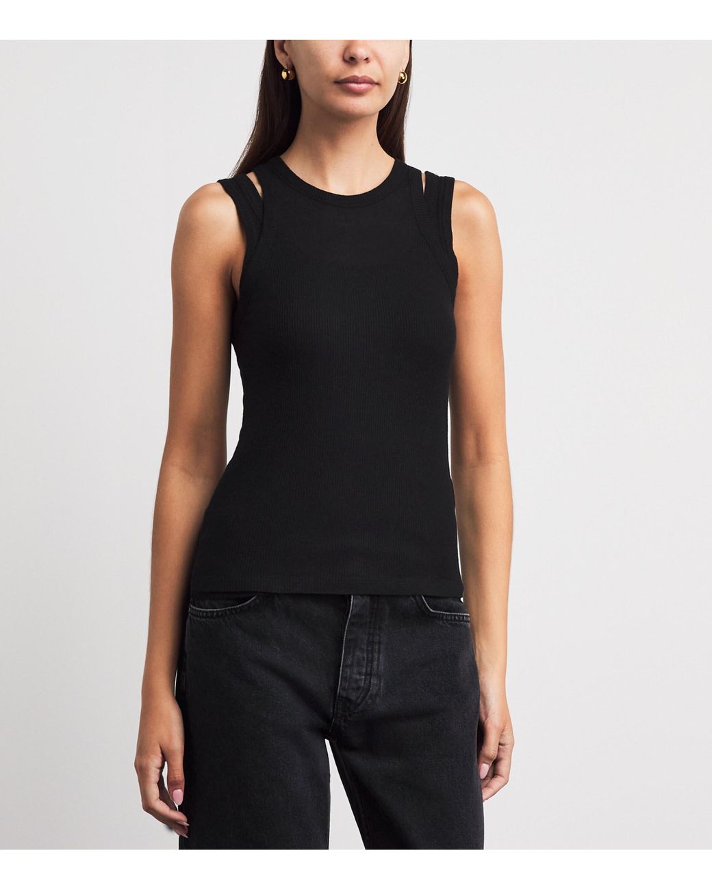 ME+EM Black 2-In-1 Tank Top