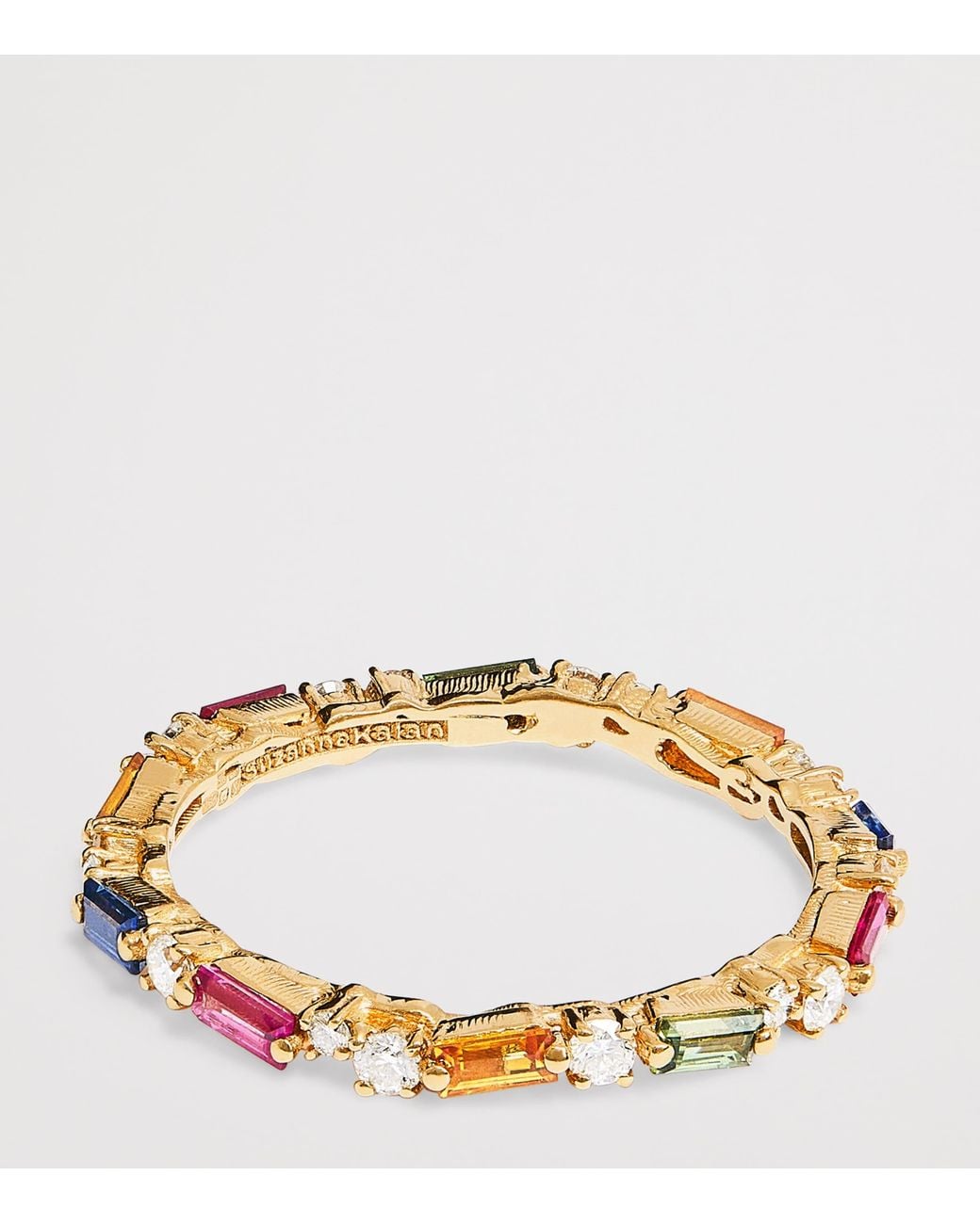 Suzanne Kalan Natural Diamond And Sapphire Thin Mix Eternity Ring