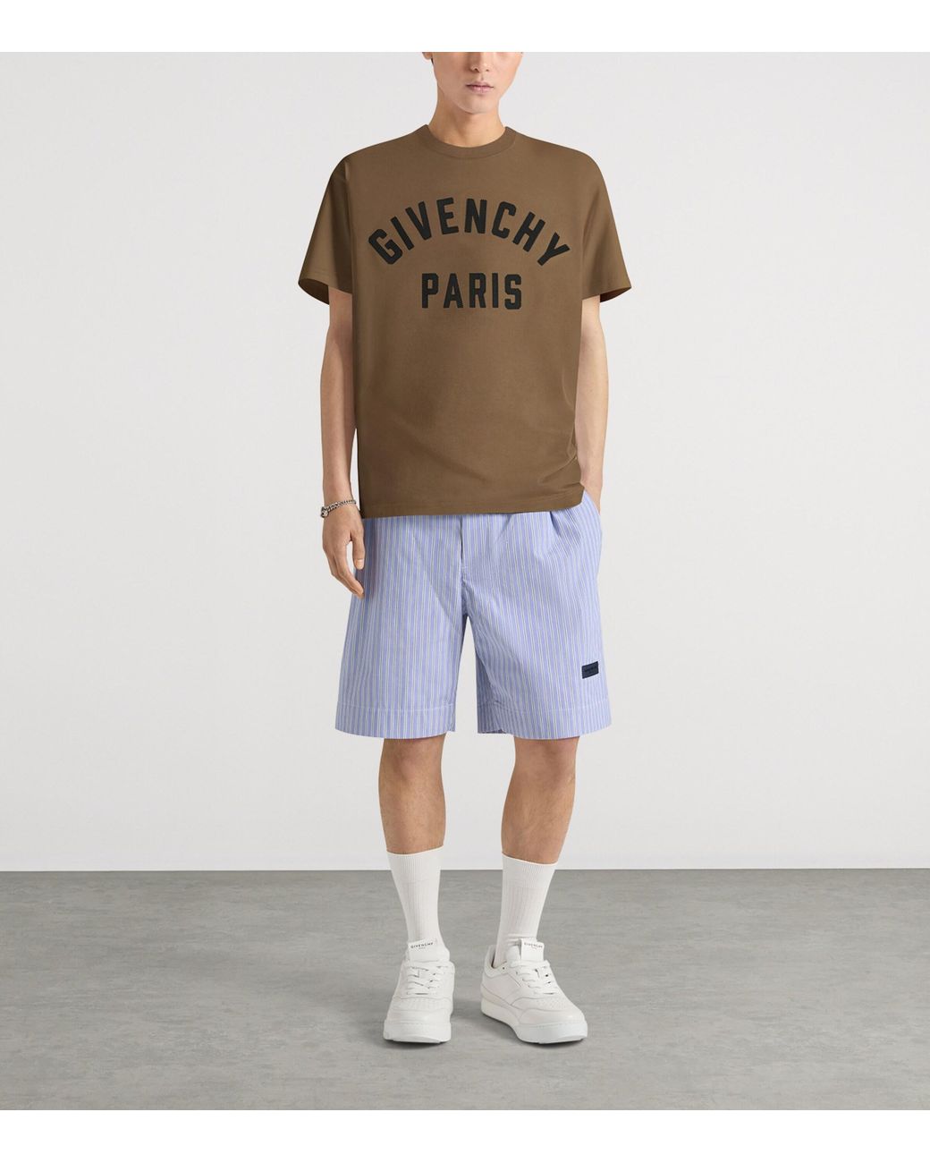 Givenchy Green Cotton Logo T-Shirt for men